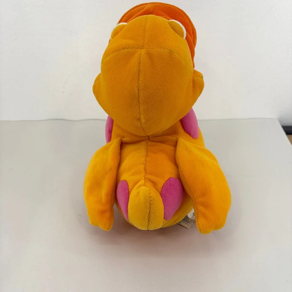 Gymboree Orange Pink Polka Dot Duck Plush Hand Puppet Vintage Toy Y2K